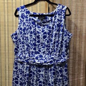 Beautiful royal blue and white dress